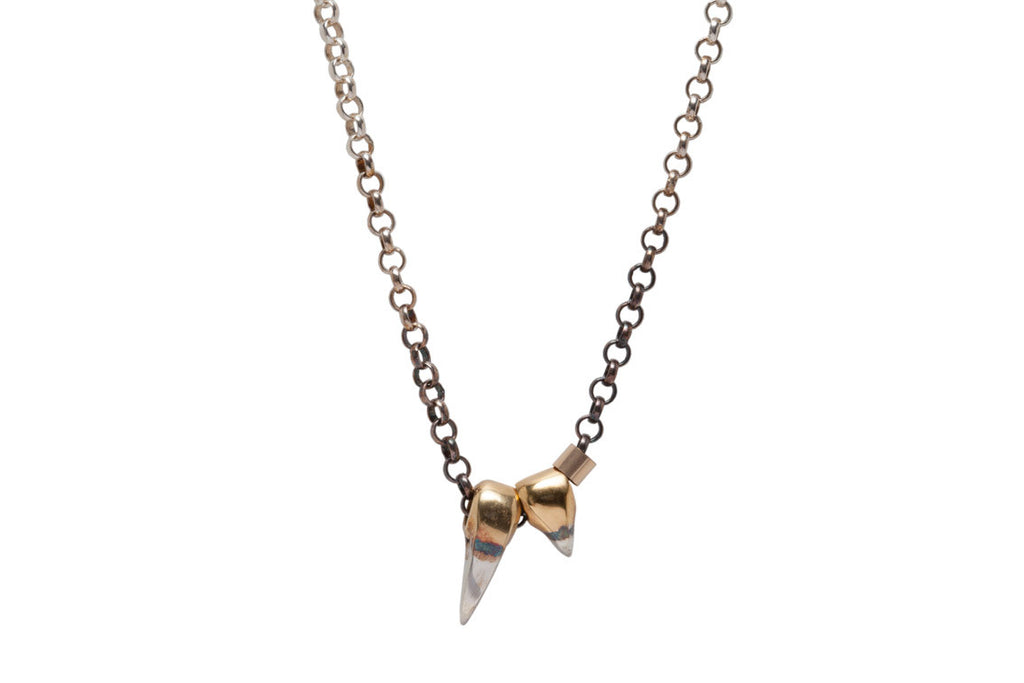 Double Sabre Tooth Necklace