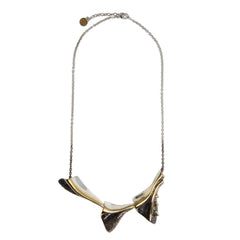 TRIPLE METALLIC FOLD NECKLACE