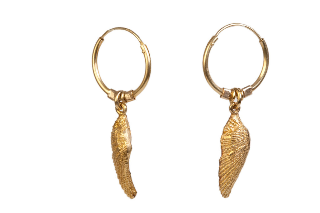 Wing Shell Hoop Earrings