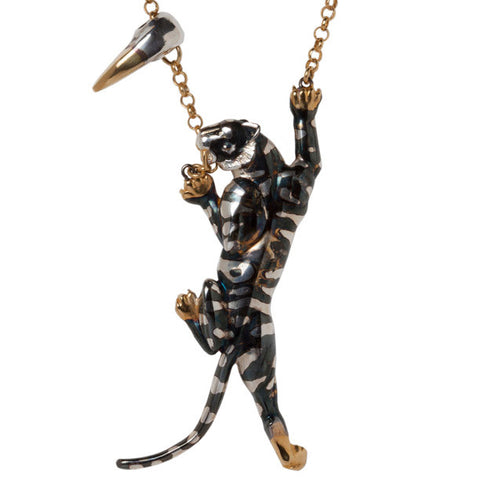 Double Sabre Tooth Tigeress Necklace